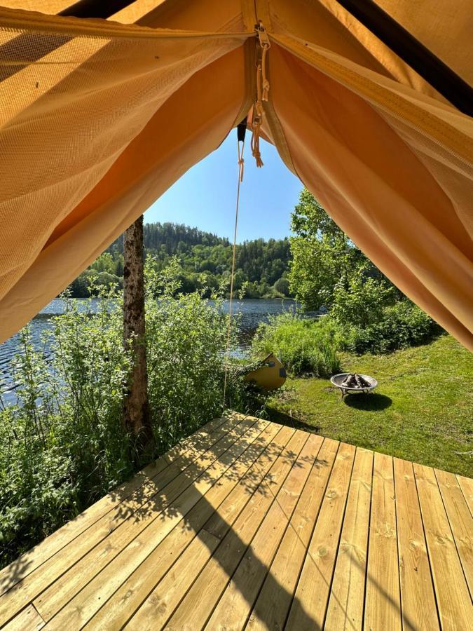 Glamping On Idyllic Lake, Paddle Boards & Rowboat Porsgrunn Esterno foto
