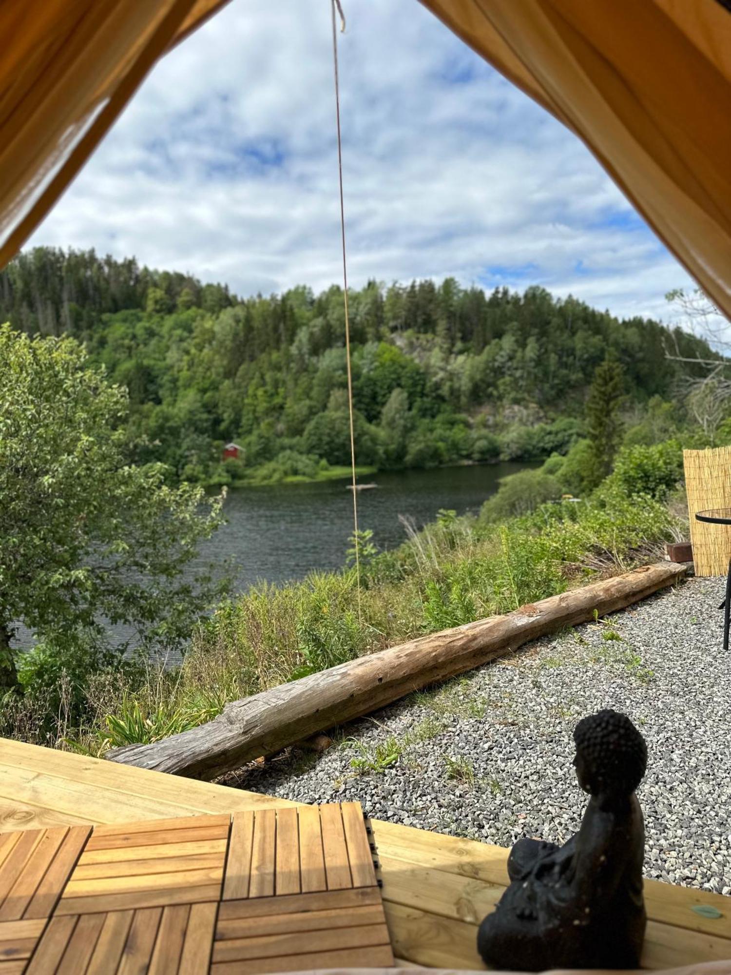Glamping On Idyllic Lake, Paddle Boards & Rowboat Porsgrunn Esterno foto